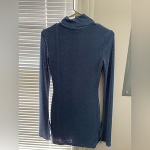 New without tags blue long sleeve mini dress.